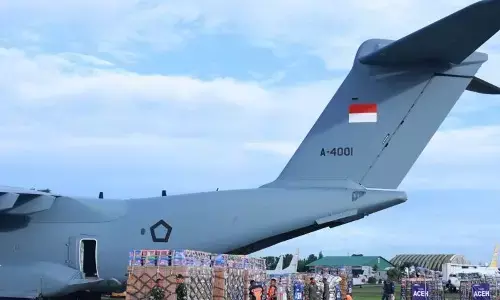 TNI AU kerahkan A400M untuk antar logistik ke lokasi bencana Aceh