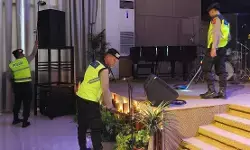 Jelang misa Natal, Polres Kudus laksanakan sterilisasi dan pengamanan gereja