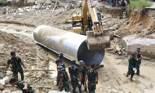 Kodam I/BB lanjutkan bangun jembatan di Langkat permudah akses warga