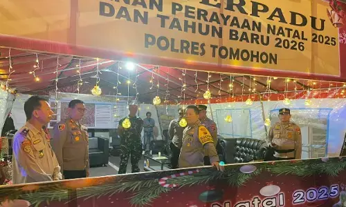 Nataru, Kapolda Sulut cek kesiapan pospam dan situasi kamtibmas