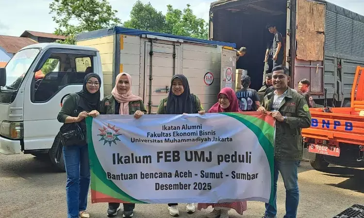 Ikalum FEB UMJ kirim bantuan untuk korban bencana Sumatera, kolaborasi dengan TNI