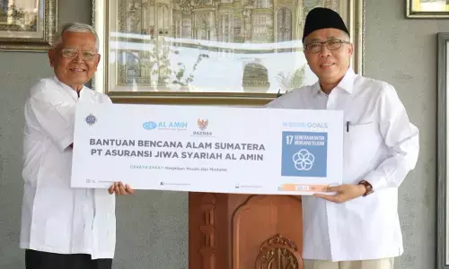 BAZNAS Terima Donasi Rp145 Juta dari UPZ Syariah Al Amin untuk Bencana Aceh hingga Sumbar