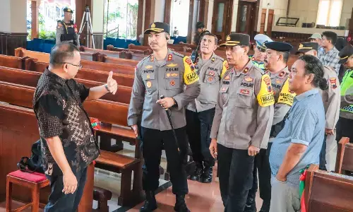 Jelang Misa Malam Natal, Polres Tegal Kota sterilisasi gereja libatkan unit K9