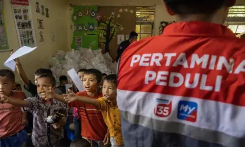 Pertamina hadirkan dukungan trauma healing anak di Sumatera