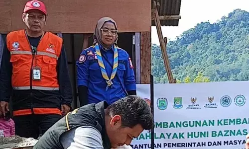 Relawan Kota Tangerang berhasil bangun satu unit rumah warga di Sumbar