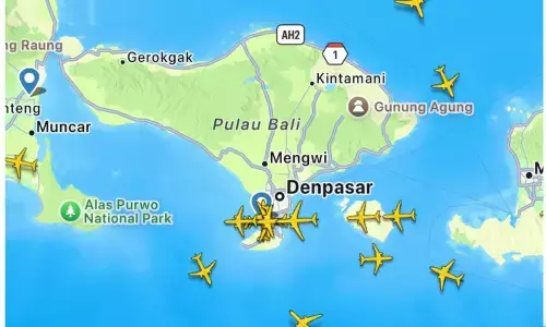 Bandara Ngurah Rai atur pendaratan pesawat terdampak hujan lebat
