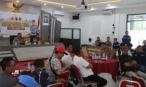 Rilis Akhir Tahun 2025, Polres Pemalang catatkan crime clearance 96,25 persen