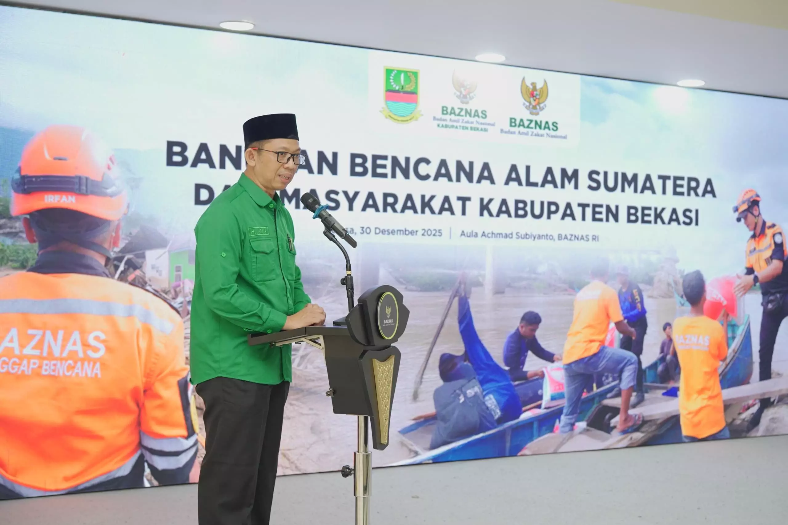 BAZNAS Kabupaten Bekasi salurkan bantuan kemanusiaan Bencana Sumatera melalui BAZNAS RI