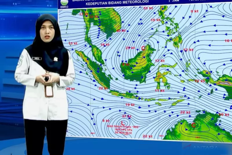 BMKG: Hujan dominasi cuaca mayoritas wilayah Indonesia pada Jumat