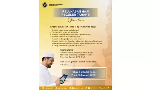 Pelunasan Bipih Haji 2026 tahap II dibuka 2–9 Januari