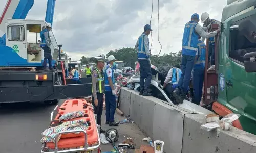 Tiga kendaraan terlibat kecelakaan di Tol Batang-Semarang