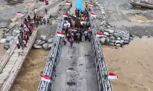 Kemen PU tuntaskan pemasangan Jembatan Bailey di Krueng Beutong, Aceh