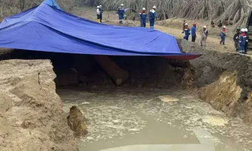 Lima unit rumah rusak akibat ledakan pipa gas PT TGI di Inhu Riau