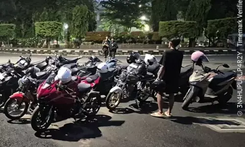 Polisi tertibkan balap liar, puluhan orang diamankan