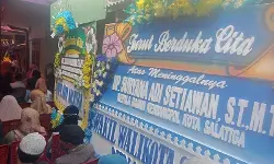 Ribuan pelayat antar jenazah tokoh tenis meja Salatiga Suryana Adi