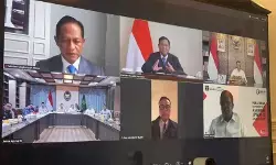 Dari London, Prabowo gelar ratas via konferensi video bahas Satgas PKH
