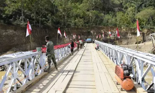 16 desa di Aceh Tengah kembali terakses usai jembatan bailey rampung