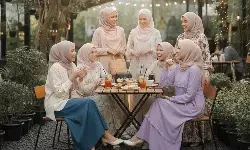 Outfit bukber Ramadan yang stylish dan syari