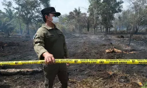 Pemkab Polres Kubu Raya selidiki penyebab karhutla