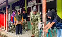 Kemenhan pasang 60 instalasi penjernih air siap minum di Aceh Tamiang