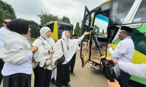 Simulasi puncak haji, calon petugas haji lakukan gladi posko Armuzna