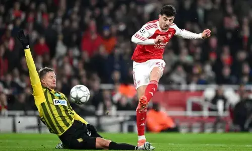 Arsenal sempurna di fase liga usai taklukkan Kairat Almaty 3-2
