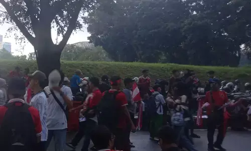 Antusiasme penonton jelang laga AFC Futsal 2026 Indonesia vs Vietnam