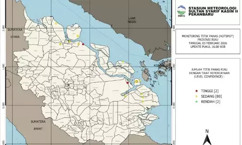 BMKG deteksi 84 titik panas di Provinsi Riau