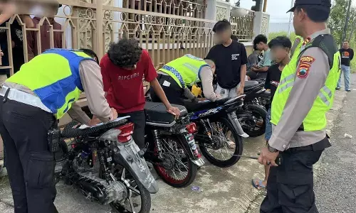 14 sepeda motor diamankan dari aksi balap liar di Gondangmanis Kudus