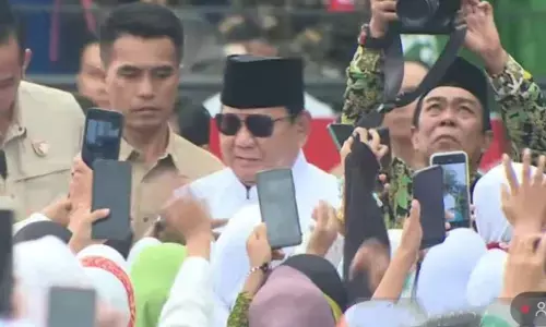Prabowo hadiri Mujahadah Kubro NU di Malang, disambut ribuan nahdiyin