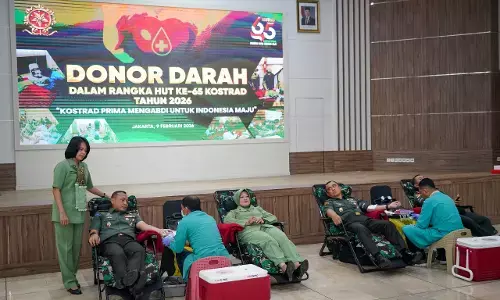 Sentuhan Kepedulian, Kostrad gelar donor darah sambut HUT ke-65