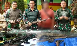 TNI AD amankan dua senjata api di Kampung Mosso Jayapura, Papua