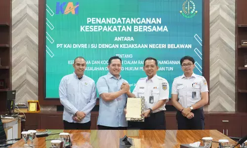 KAI Divre I Sumut gandeng Kejari Belawan perkuat sinergitas penanganan permasalahan hukum