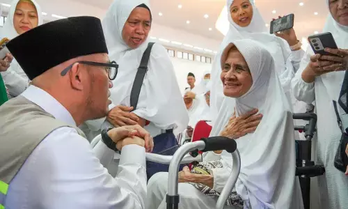 Komitmen haji ramah lansia, disabilitas, dan perempuan, di Manasik Nasional