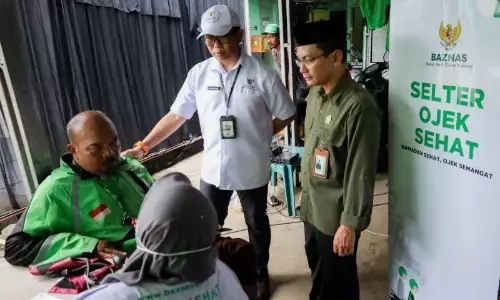 Baznas RI beri layanan kesehatan gratis bagi mitra ojek di 15 titik