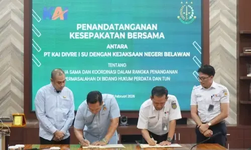 KAI Sumut perkuat sinergi penanganan hukum sektor perkeretaapian