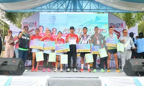 Bersama masyarakat, Polda Sulut gelar Police Run 2026