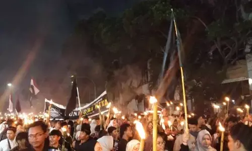 Sambut Ramadan, pawai obor di Medan galang donasi bencana Sambut Ramadan, pawai obor di Medan galang donasi bencana