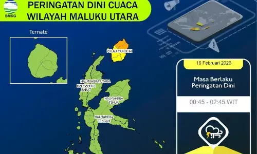 BMKG ingatkan potensi hujan lebat di Maluku Utara
