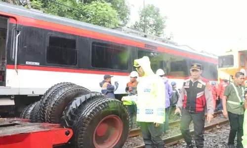 Kapolres: Kecelakaan KA akibat badan kontainer tertinggal di atas rel