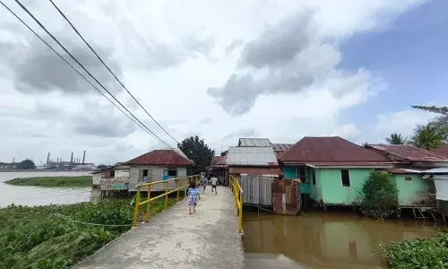 Warga Desa Sungai Rebo Banyuasin manfaatkan air Musi untuk kebutuhan sehari-hari