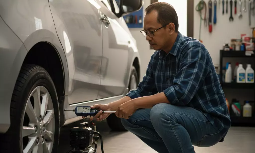 Tekanan ban mobil ideal saat mudik 2026 agar aman Tekanan ban mobil ideal saat mudik 2026 agar aman
