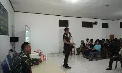 Satgas TMMD ke-127 Kodim 1514/Morotai gelar penyuluhan antikorupsi dan pertanian di Desa Darame