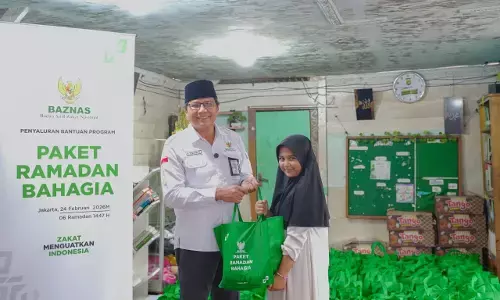 BAZNAS RI salurkan paket Ramadan Bahagia untuk santri RTA Kamal Muara