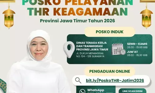 Pemprov Jatim buka 54 posko layanan THR 2026 Pemprov Jatim buka 54 posko layanan THR 2026