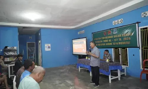 Satgas TMMD ke-127 Kodim 1514/Morotai gelar penyuluhan bahaya radikalisme