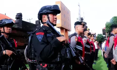 Polda Bali terjunkan ratusan personel jaga kamtibmas Nyepi-Idul Fitri