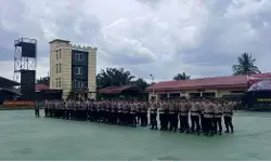 Rampungkan misi di Aceh, 100 Brimob Sumsel dipulangkan