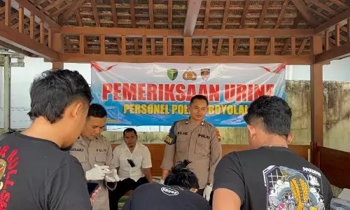 Komitmen `zero narkoba`, Polres Boyolali lakukan tes urine Komitmen `zero narkoba`, Polres Boyolali lakukan tes urine