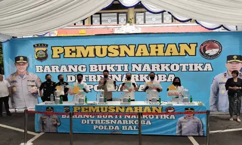 Polda Bali musnahkan barang bukti narkoba senilai Rp23,5 miliar